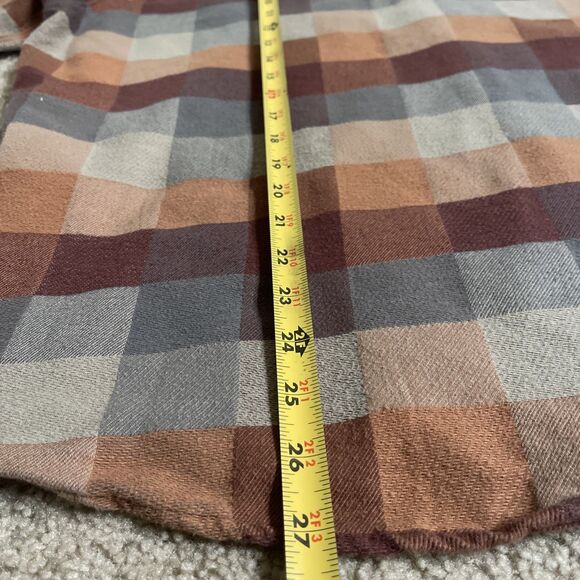 KUHL Men's Pixelatr Flannel Long Sleeve Size XL Brown Lava Plaid Button Shirts - Picture 7 of 10